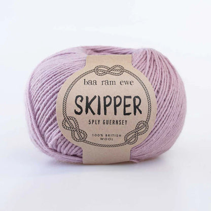 Baa Ram Ewe Skipper 5ply Guernsey in Fisher Lilac from The Knit Lounge.