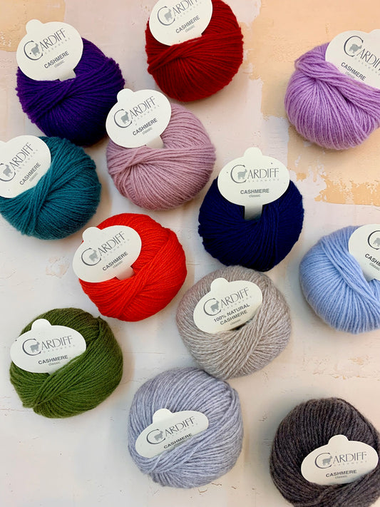 Cardiff Cashmere Classic yarn available from UK yarn shop The Knit Lounge.