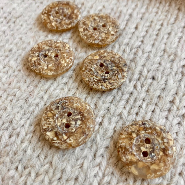 Recycled Corn Husk 20mm Button