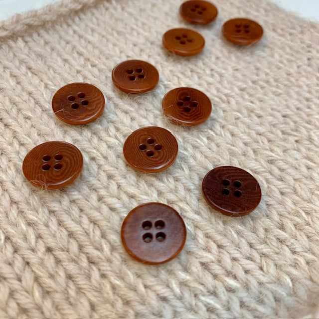 Corozo 15mm Natural Button