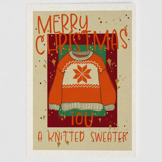 iou a Knitted Sweater Christmas Card
