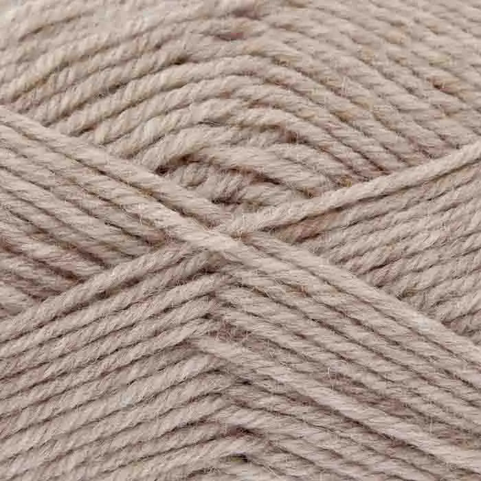 King Cole Wool Aran 100g in shade Oatmeal from UK yarn shop The Knit Lounge.