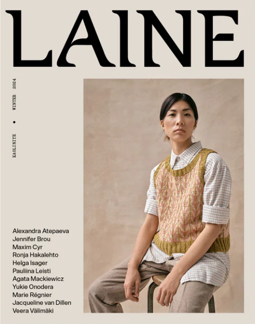 Laine Issue 19 - Winter 2024 is available to purchase from The Knit Lounge UK knit shop