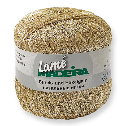 Madeira Lamé Metalic Yarn 25g is available to purchase from The Knit Lounge UK knit shop