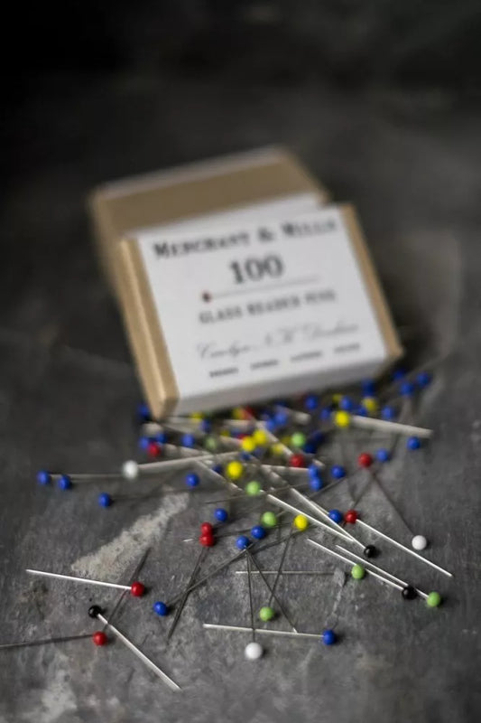 Merchant & Mills Glass Headed Pins is available to purchase from The Knit Lounge UK knit shop