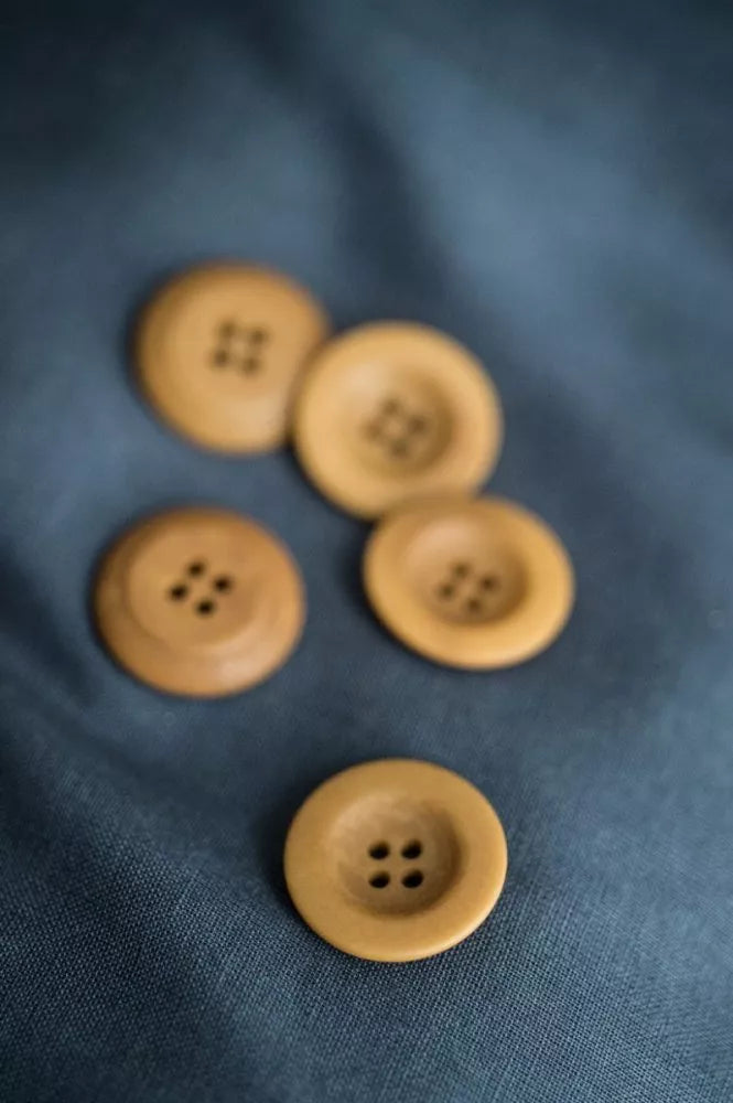 Merchant & Mills Corozo Gold Button 14mm is available to purchase from The Knit Lounge UK knit shop