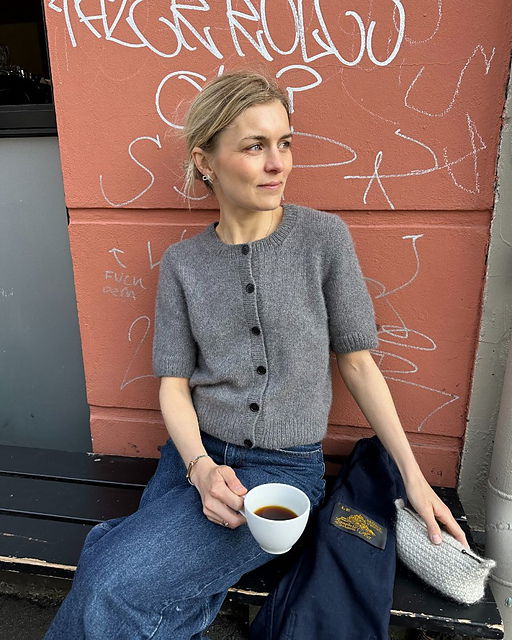 The Maggie Cardigan knitting pattern by PetiteKnit available at The Knit Lounge UK yarn shop.