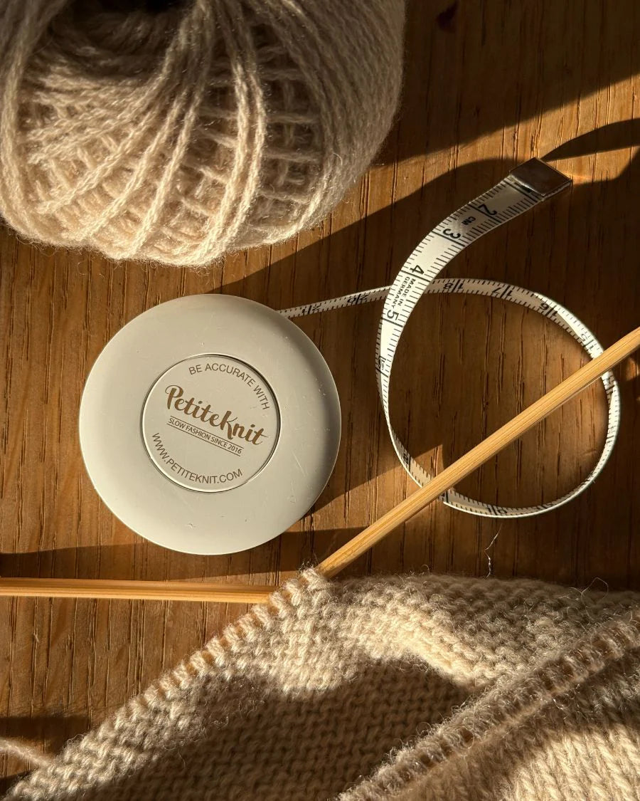 White PetiteKnit Measuring Tape available from The Knit Lounge UK yarn shop 