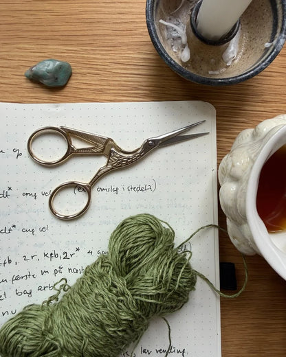 Gold stork scissors from PetiteKnit available at The Knit Lounge