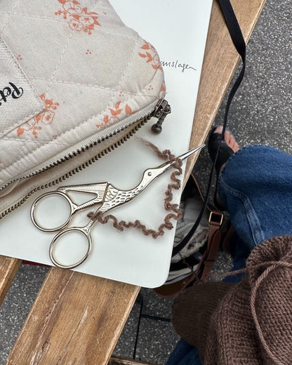 Gold stork scissors from PetiteKnit available at The Knit Lounge