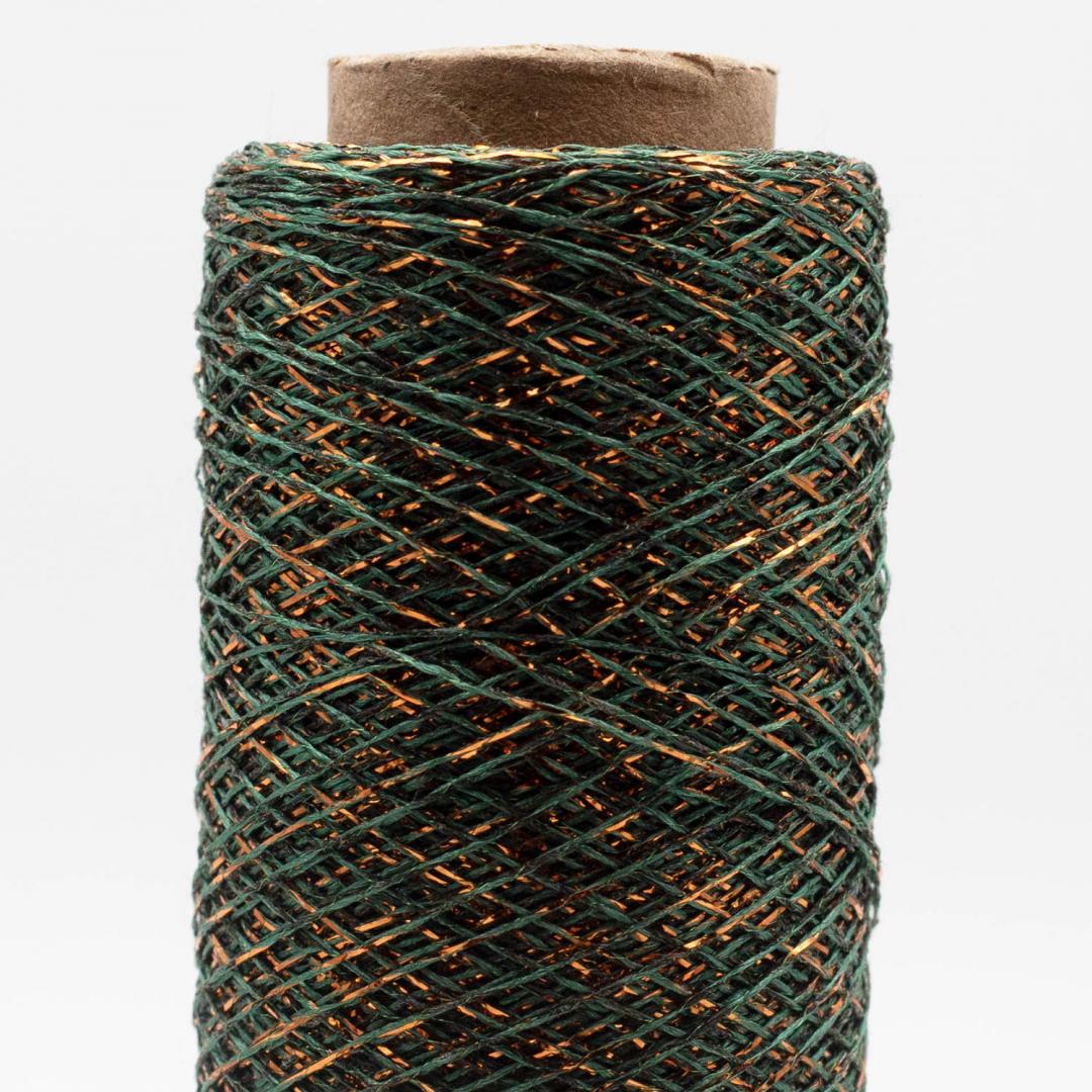 Kremke Stellaris 25g in shade dark green gold at The Knit Lounge UK yarn shop.