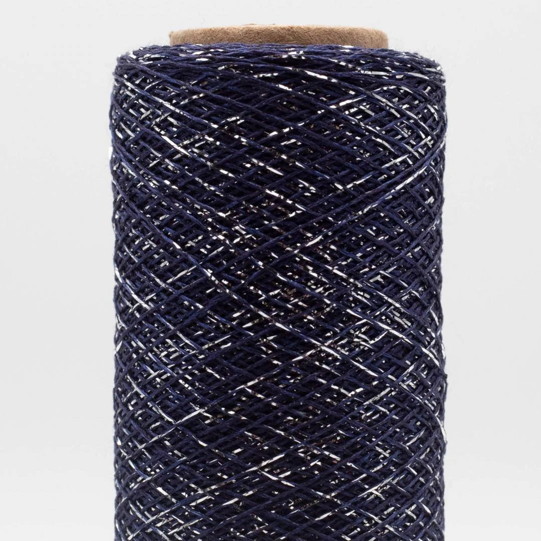 Kremke Stellaris 25g in shade navy silver at The Knit Lounge UK yarn shop.