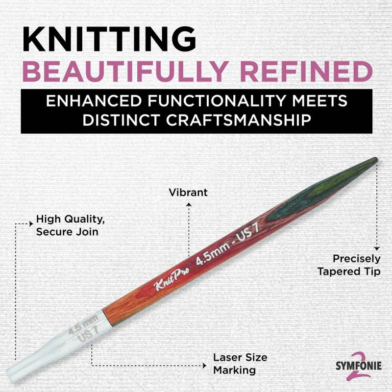 KnitPro Symfonie 2 | Interchangeable Knitting Needle Tips (5")