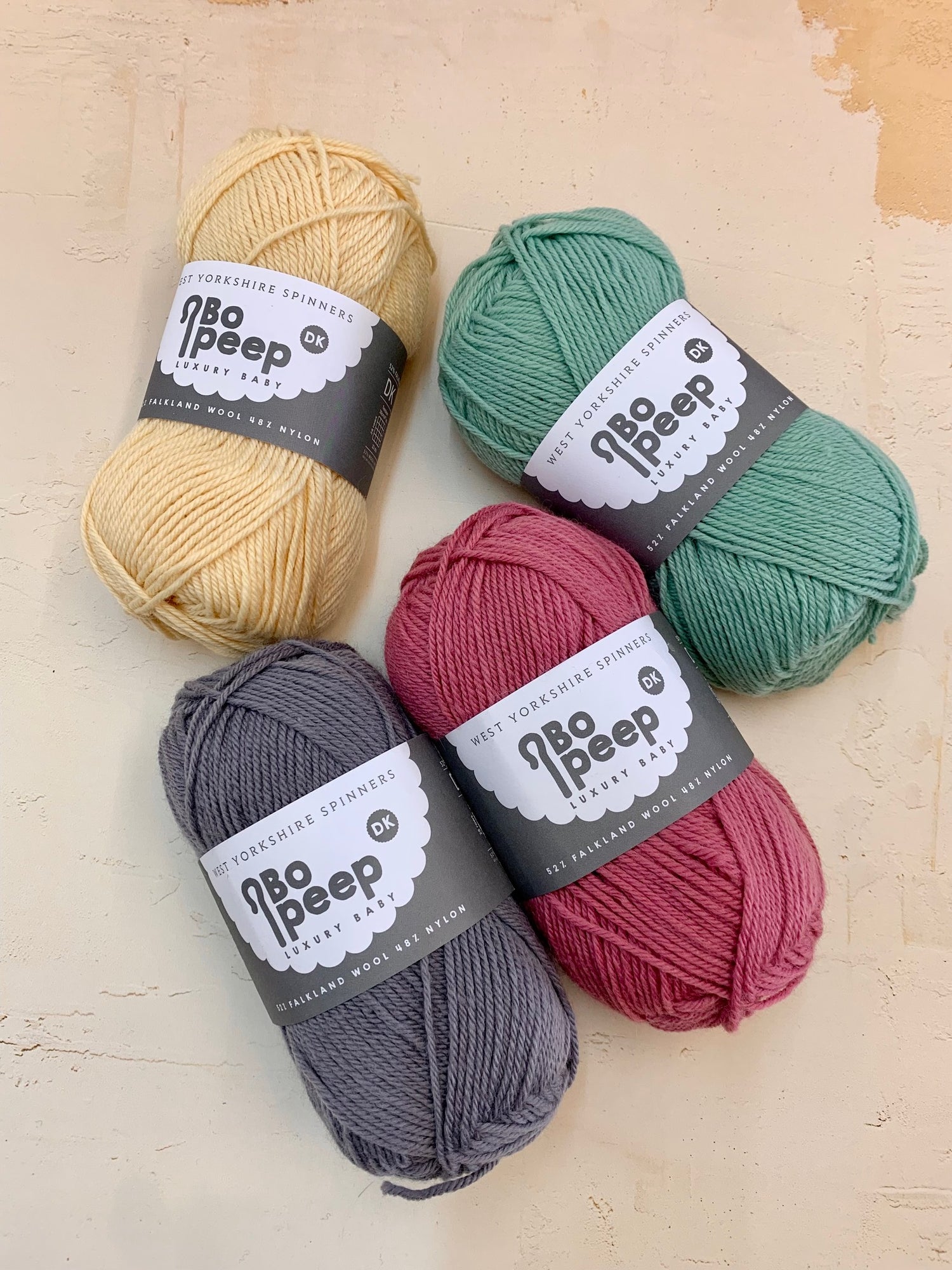 West Yorkshire Spinners Bo Peep DK luxury baby yarn available at The Knit Lounge UK yarn shop.